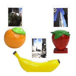 Figural Fruit 3-Piece Instant Photo Frame Set